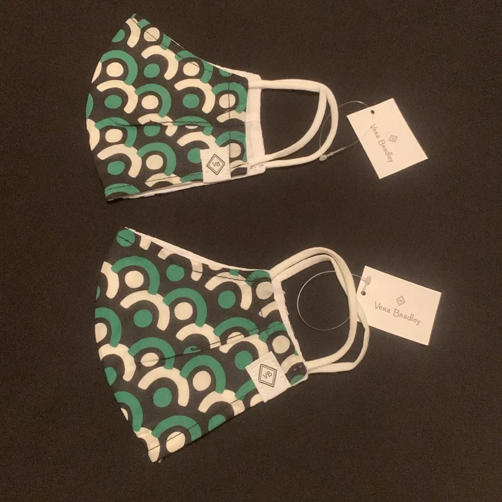 NWT Vera Bradley Cotton Face Mask Lot of 2 Imperial Tile